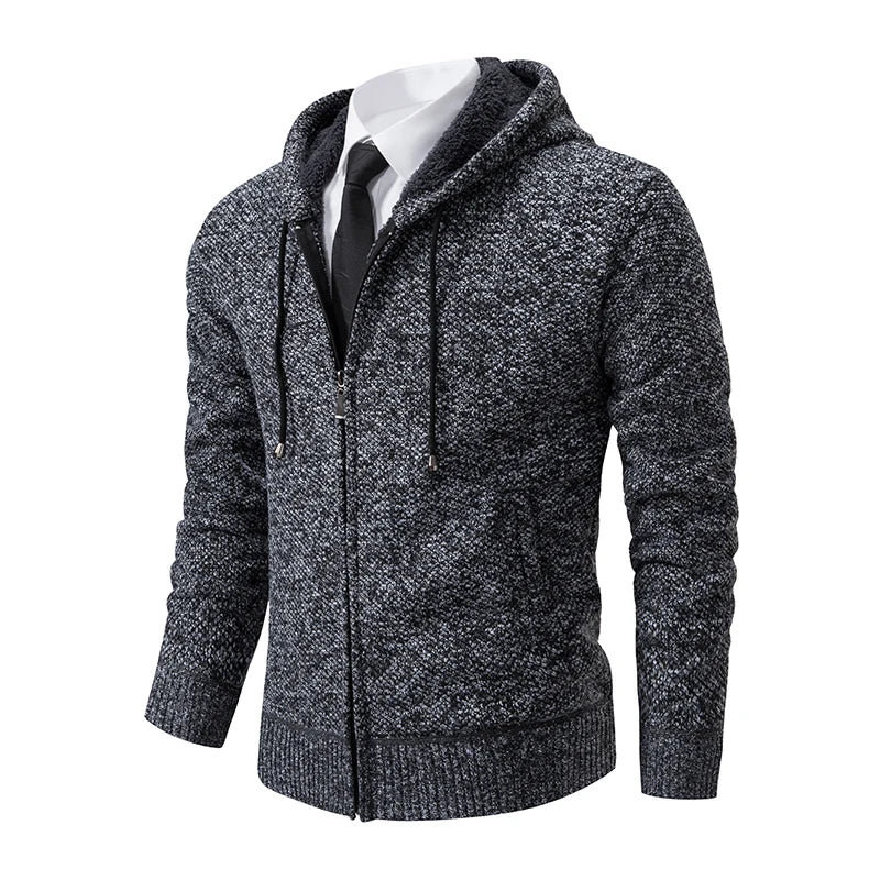 gilet homme a capuche gris foncé