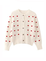 gilet en laine court, cœurs brodés - Modèle Amour - Vignette | monbeaugilet.com