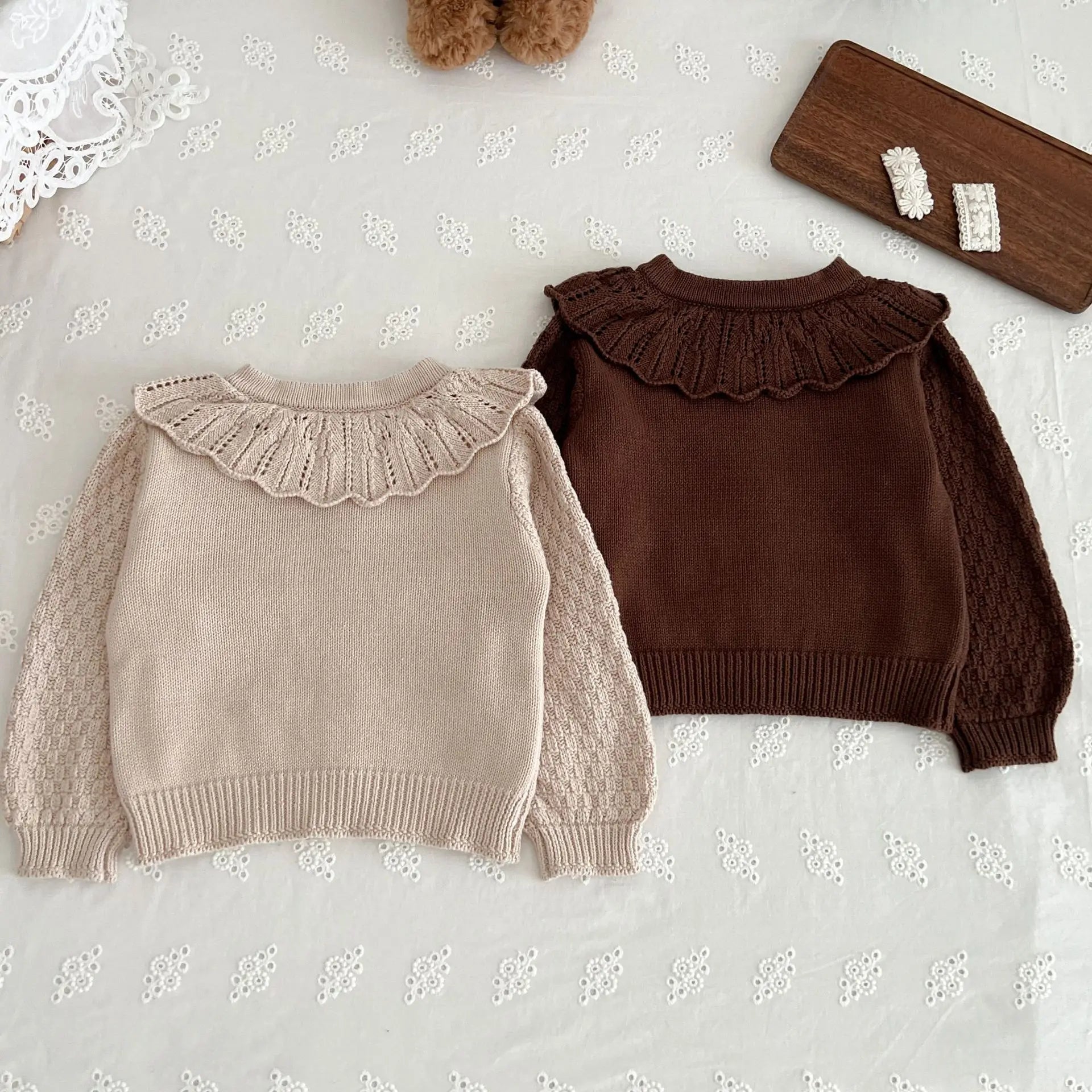 gilet enfant col claudine