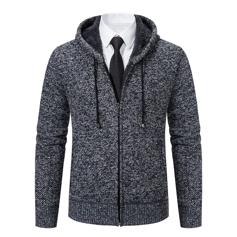 gilet homme zippé capuche gris foncé